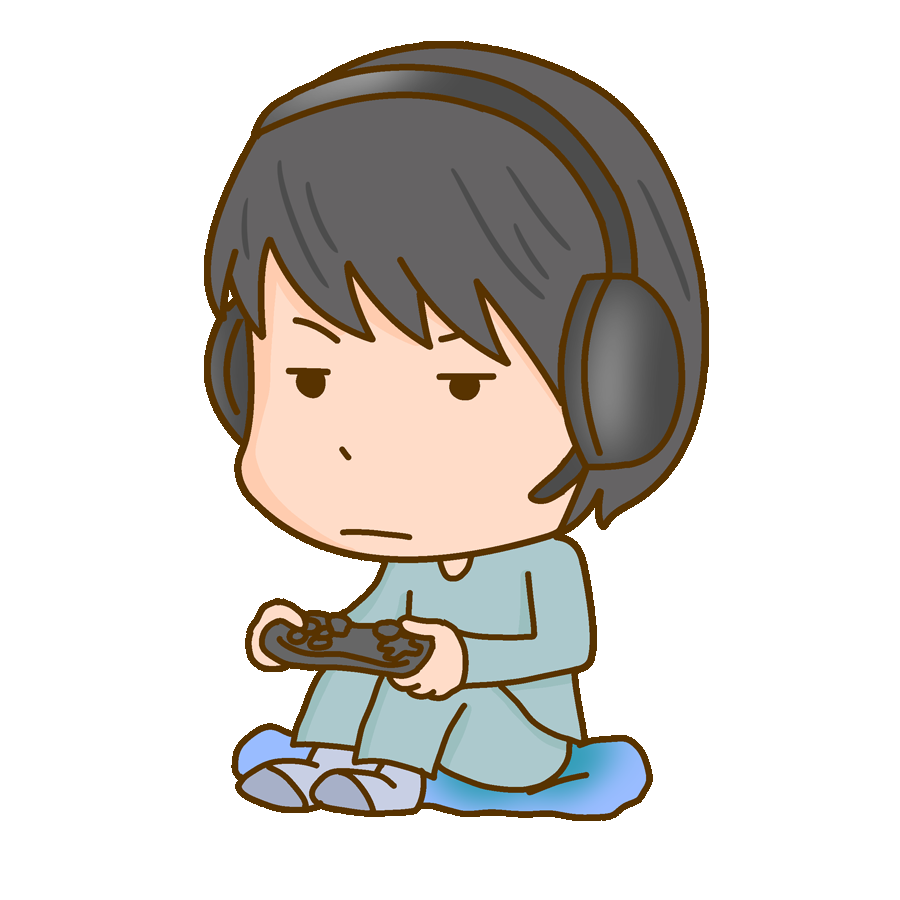 ゲームする男性