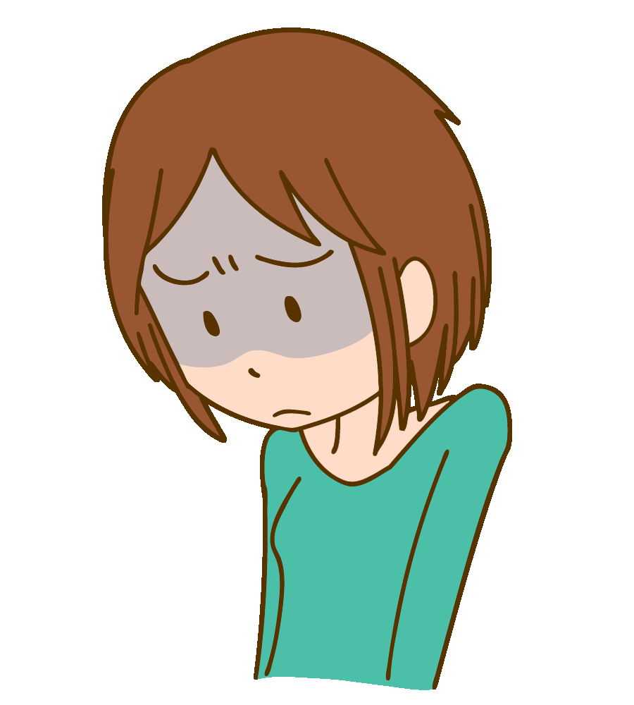 がっかりして落ち込む女性